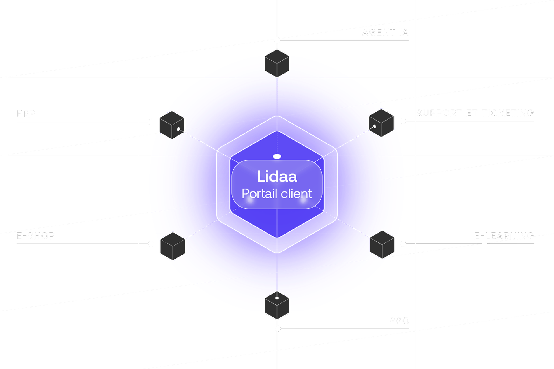 lidaa se connecte à tout votre écosystème. Sans rien remplacer.